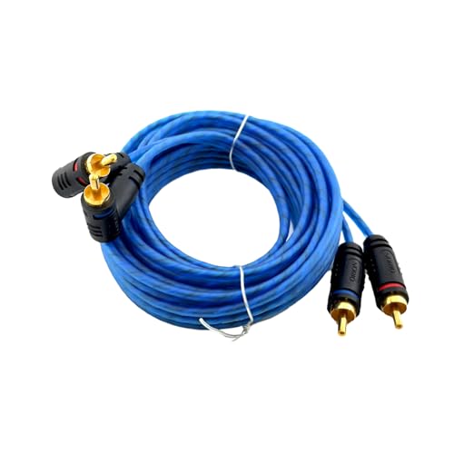 ORION Wired CR12FT (12-Ft Blue) 2 Channel RCA Male to RCA Male Stereo Car Audio Cable | RCA Cable for Amplifiers, Hi-Fi Systems, Speakers, Home Theater, Subwoofers - Angle/Straight Connectors - style: 12 FEET