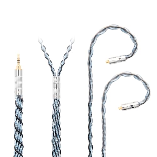 MMCX 2.5mm Balanced Cable - 5N OCC Copper Silver for JVC FX850/FX1200, Hi-Res Audio, Tangle-Free - size: MMCX, 2.5mm