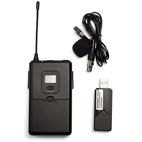 FIFINE Wireless Microphones for Computer, USB Wireless Microphone System for PC and Mac, Headset UHF System with USB Receiver,Transmitter, Headset and Clip Lavalier Lapel Mic-K031B | UHF System with Receiver and Transmitter,Clip Lavalier Lapel Mic, for PC