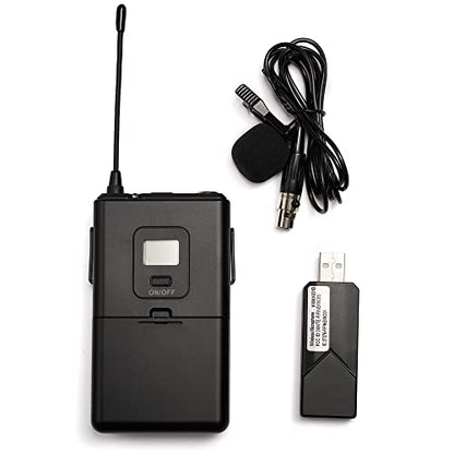 FIFINE Wireless Microphones for Computer, USB Wireless Microphone System for PC and Mac, Headset UHF System with USB Receiver,Transmitter, Headset and Clip Lavalier Lapel Mic-K031B | UHF System with Receiver and Transmitter,Clip Lavalier Lapel Mic, for PC