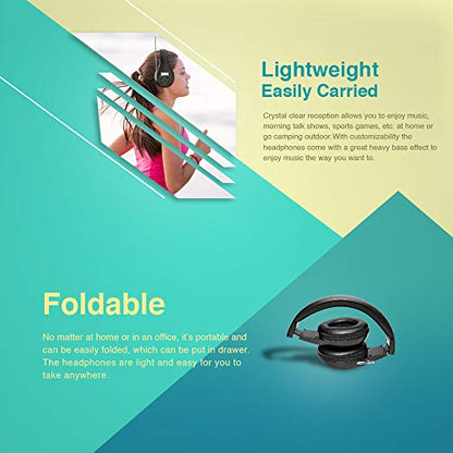 Wireless Personal FM Radio Headphones Ear Muffs with Best Reception | Portable Headset with Radio Built in for Walking, Jogging, Daily Works Powered by 2 AA Batteries (Not Included)