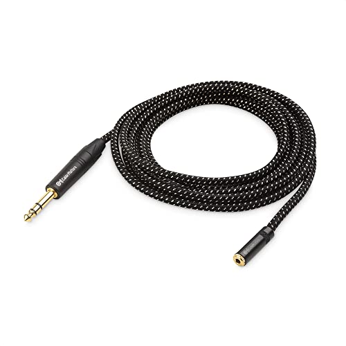 Cable Matters 6.35mm to 3.5mm Headphone Adapter Cable, 10ft | 1/4 Male to 1/8 Female, 3.5mm to 1/4 Adapter, Amp to Headphone Converter, Black - size: 10 ft
