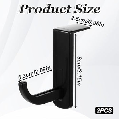 2pcs Monitor Headphone Stand Hook Headset Holder Hanger Adhesive Gaming Earphones Hanger Stick-on Support for Computer Over Ear Earphone Monitor Screen Edge Wall Mount Gaming Desk Accessories