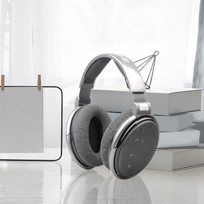 GEVO Earpads for Sennheiser HD650/HD600/HD660S/HD545/HD525/HD535 Headphones, Velour Ear Pads Cushions Replacement for Massdrop X HD6XX/HD58X and HD580/HD565 Jubilee Headset (Velour Gray) - color: Velour Gray