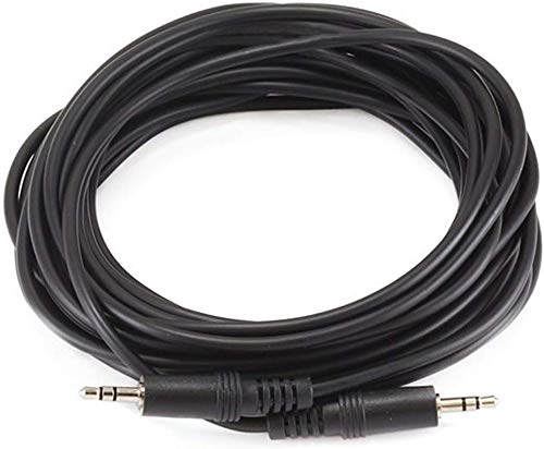 iMBAPrice 25 Feet Professional Quality Nickel Plated 3.5 mm Male/Male Stereo Audio Cable - color: Black (M/M), size: 25 Feet