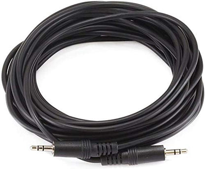 iMBAPrice 25 Feet Professional Quality Nickel Plated 3.5 mm Male/Male Stereo Audio Cable - color: Black (M/M), size: 25 Feet