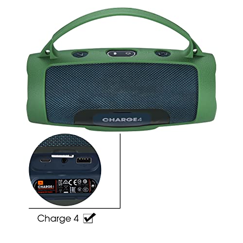 Silicone Case Cover Compatible with JBL Charge Essential 2 Speaker,Compatible with JBL Charge 4 Speaker (Green) - color: Green