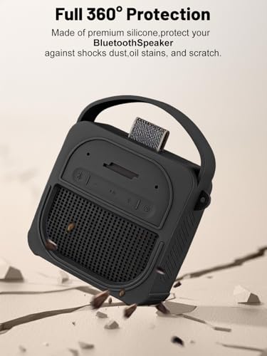 Silicone Protective Case for Bose SoundLink Micro (2nd Gen) Bluetooth Speaker, Full-Body Protective Cover with Precise Cutout, Shockproof Dustproof Protector Sleeve & Scratch-Resistant Sleeve[Black] - color: Black
