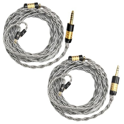 8Core Upgrades Earphone Cable 0.78mm 2 Pin Silver Plateds Coppers for Enhanceds Sound and Durability