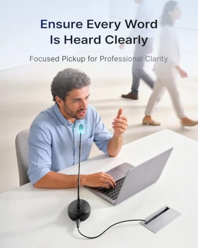 BOYA BY-GM18C Desktop Gooseneck Condenser Microphone with Base for Lecture | 18" Podium Microphones with Mute Button, LED Indicator, XLR Mic for Meetings Video Conferences Streaming - size: GM18C