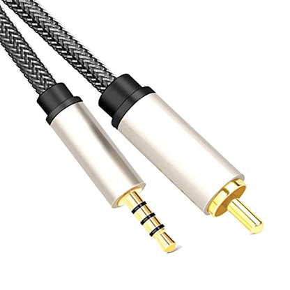 MagiDeal Coaxial Audio Video Cable RCA to 3.5mm Wire Male to Male Cord Input Adapter Extension Coaxial Cable for Home Stereos, Speakers, Amplifier, 200cm