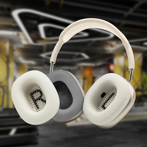 WC SweatZ Max - Patented Silicone Sweat Covers for AirPods Max 1 | Made by Wicked Cushions | (Does Not Fit AirPods Max 2). Sweatproof, Full Earpad Protection | Starlight - color: Starlight