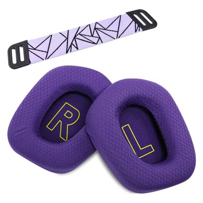 Replacement Earpads for Logitech G733 G535 G335 Lightspeed Wireless Gaming Headset, Ear Pads Cushions Cover with Comfort Noise Isolation Foam (Purple) - color: Purple