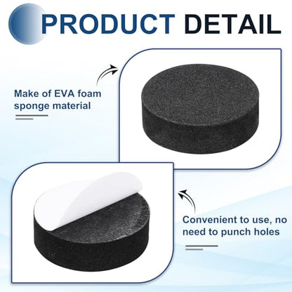 MECCANIXITY 16 Pcs Single Sided Speaker Isolation Feet Pads, 30mmx10mm Non Slip Foam Shock Absorption Base Pad Amplifier Stand Feet Mat for Speaker HiFi Home Theater Sound System, Black - size: 30mmx10mm