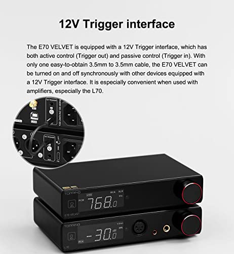 Topping E70 Velvet AK4499EX DAC Audio Decoder- Bluetooth5.1 LDAC Hi-Res XU316 32Bit/768kHz DSD512 BT/USB/Coax/Opt Inputs RCA/XLR HiFi Stereo Digital-to-Analog-Convertor Sliver - color: Silver