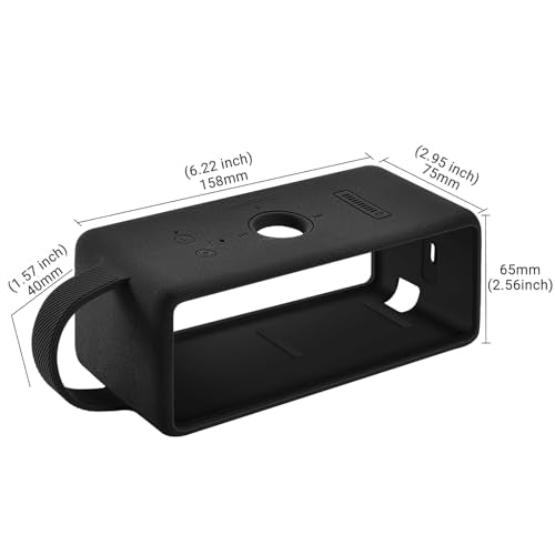 Silicone Case for Marshall EMBERTON III Portable Bluetooth Speaker,Soft Silicone Protective Case Compatible with Marshall EMBERTON III Portable Bluetooth Speaker (Black) - color: Black