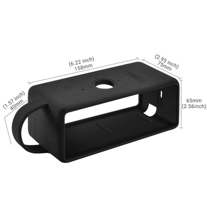 Silicone Case for Marshall EMBERTON III Portable Bluetooth Speaker,Soft Silicone Protective Case Compatible with Marshall EMBERTON III Portable Bluetooth Speaker (Black) - color: Black