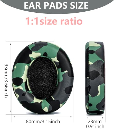 Replacement Ear Pads Compatible with Beats Studio 3 Wireless Military Green - color: military green