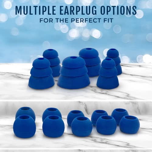 H2O Audio Surge Waterproof Sport In-Ear Headphones (Black/Blue)