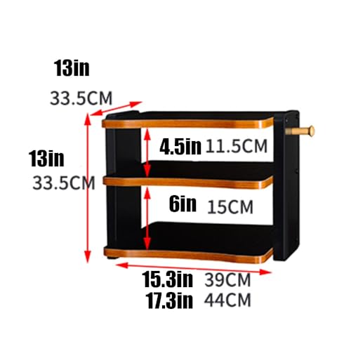 Desktop AV Media Stand Headphone Amplifier Small Rack Amplifier Decoder Bracket Audio Cabinet Hook Headphone Stand for Desk(33.5cm-13.2in) - size: 33.5cm-13.2in
