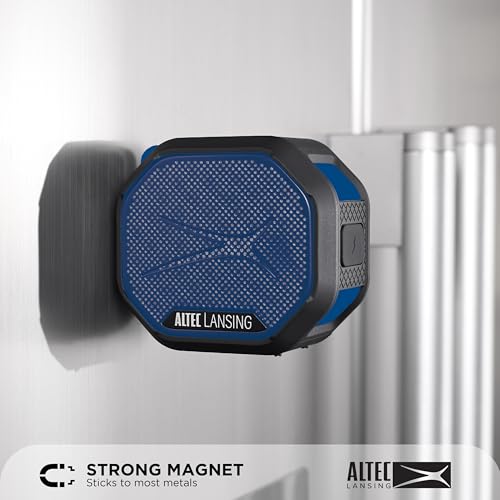 Altec Lansing HYDRATREK Magnetic Bluetooth Speaker, Waterproof IP67, 5W RMS Output, True Wireless Pairing, USB-C Quick Charge, 3.7V 400mAh Battery, Voice Assistant, Perfect for Any Adventure - color: Black/Royal Blue