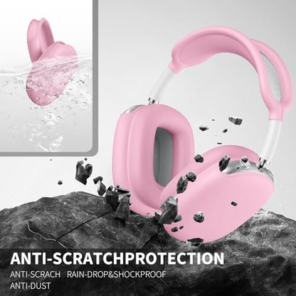 Maxjoy for AirPods Max Case, Soft Silicone Ear Cups Cover/Ear Pad Case Cover/Headband for AirPods Max Headphones, Anti-Scratch Accessories Protective, Pink1 - color: Deep Pink