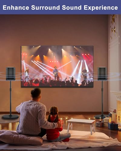 New Upgrade Height Adjustable Speaker Stand for Bose S1 Pro / S1 Pro Plus / S1 Pro+, Extends 45" to 54", Holds up to 20LBS, Heavy Duty Speakers Stands for Bose, Easy to Install, with Screws