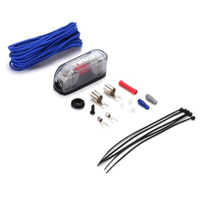 ORION Cobalt COKIT4 4-Gauge CCA Amp Wiring Kit, 100% American Wire Gauge (AWG) Standard, High Current Amplifier Install Kit with Fuse Holder, RCA Cable & Speaker Wire for Car Audio Systems - size: 4-Gauge