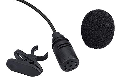 AKindle Mini lavalier Lapel Tie Clip-on 3.5mm Jack Condenser Collar Microphone Compatible for Crosstour ct8500 Action Camera