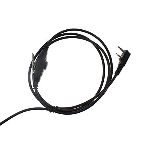 Advance Adjustable Overhead Earpiece Headset Boom Mic Microphone Noise Cancelling for 2-pin Kenwood Nexedge Hytera Puxing Wouxun Radio