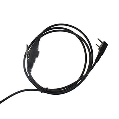Advance Adjustable Overhead Earpiece Headset Boom Mic Microphone Noise Cancelling for 2-pin Kenwood Nexedge Hytera Puxing Wouxun Radio