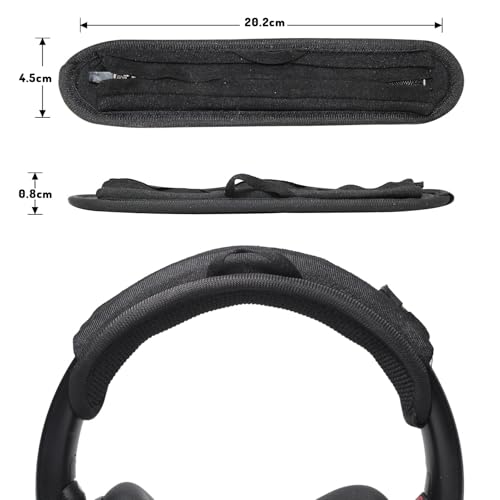 Adhiper Headphone Headband Cushion Cover for Pioneer DJ HDJ-X5, X7, X10, CUE1 & V-Moda Crossfade 2/3, M-10/M-100, LP/LP2 Headphones, 6mm Thick Soft Cover for Pressure Relief, with Hanging Loop