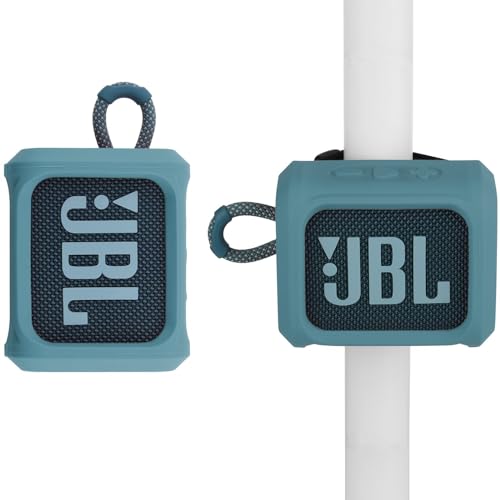 Silicone Case for JBL Go 3 Portable Speaker with Removable Strap for Bike Golf Cart Travel Carrying Case Protective Sleeve Speaker Cover (Sky Blue) - color: Sky Blue