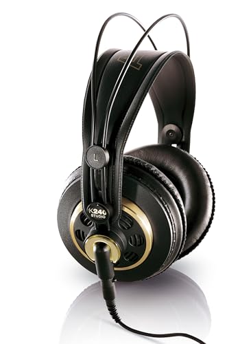 AKG K240STUDIO Semi-Open Studio Headphones | XXL transducers with Varimotion diaphragms and 55 Ohm impedance for mixing, mastering and playback - style: Over Ear Headphones