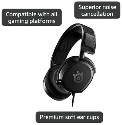 SteelSeries Arctis Prime - Competitive Gaming Headset - High Fidelity Audio Drivers - Multiplatform Compatibility,Black