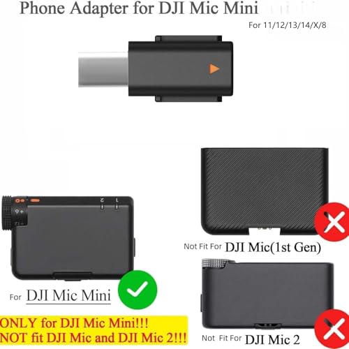 for DJI Mic Mini Original Mobile Phone Adapter Smartphone/PC/Mac Connector Accessories for DJI Mic Mini/Mini2/Mini2S,(Not Compatible with Mic 2/Mic)
