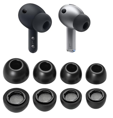 A-Focus for Galaxy Buds 4 Pro Memory Foam Ear Tips Replacement Comfortable Soft Noise Isolation Eartips Compatible with Galaxy Buds 3 Pro SM-R640 SM-R630 XL/L/M/S 4 Pairs
