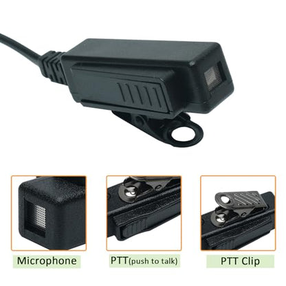 10 Pack Walkie Talkie Earpiece Headset with MIC PTT ，C-Shape | Compatible with Baofeng UV-5R BF-888S BF-F8HP BF-F9 Kenwood TK-2107 TK-3107 H777 RT7 RT21 Two Way Radios
