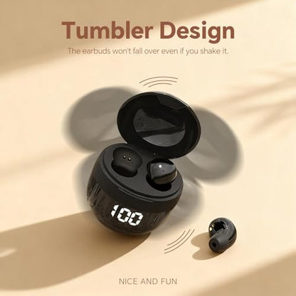 Small Mini Invisible Earbuds Small Mini Headphones Wireless Bluetooth | Low Profile Micro Smallest Tiny Discreet Hidden Earbuds for Work, Invisible Sleep Earphone Ear Buds for Small Ear Canals - color: Black