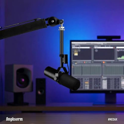 3 Inch Mic Stand Extension Tube KE26X, 5/8-27 Male to Female, 1 Pack | Short Boom Arm Height Riser for XLR Cable Clearance, Desk Base, Gooseneck Mount, Podcast and Studio Recording - size: 3-INCHS