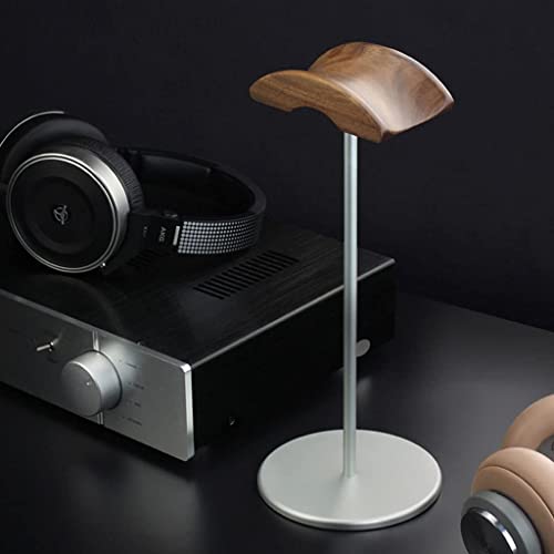 Headphone Stand Aluminum Alloy Wooden Rack Desktop Headphone Hanger Headphone Display Stand Game Table Accessories Headphone Stand for Desk (Color : Gris) - color: Gris