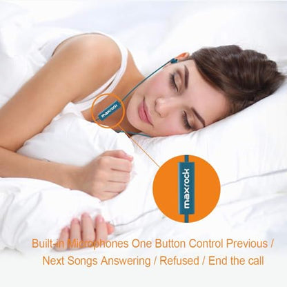 MAXROCK Sleep Earplugs - Noise Isolating Ear Plugs Sleep Earbuds Headphones with Unique Total Soft Silicone Perfect for Insomnia, Side Sleeper, Snoring, Air Travel, Meditation & Relaxation(wh) (Blue) - color: Blue