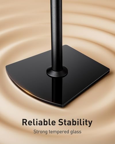 Perlegear Universal Speaker Stands Pair with Cable Management, 33.6 inch Speakers Stands for Bookshelf Speakers, Satellite Speakers & Surround Sound Speaker Holds to 22lbs (PGSS2)