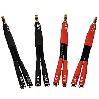 CNCESS CESS-142x4 바나나 플러그 스플리터 5.1cm(2인치) 1아웃 (4팩) - style: 4팩
