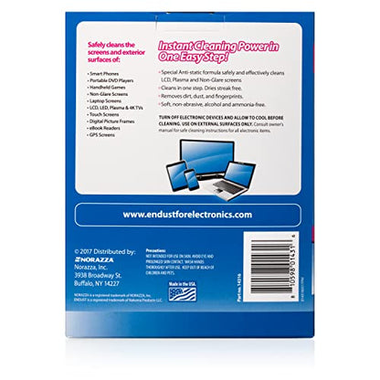 Endust for Electronics; Individually Wrapped, Portable, Anti-Static, Screen & Electronics Cleaning Wipes; 150 Count (14316) - size: 150 Count (Pack of 1)