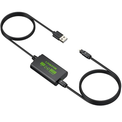 LiNKFOR USB A to Toslink Optical Audio Adapter, 1M/3.3ft Cord, 96kHz SPDIF Digital Converter for Computer, PC, Mac, Laptop Only (Unidirectional USB to Optical, Not for TV or Game Consoles)