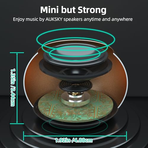 2Pack Portable Mini Speakers, Bluetooth Tiny Speakers,Wireless Micro Speaker for Phone/PC/Tablet, Rechargeable Battery, Built-in Microphone, Cute Mini Speaker with Strap to Carry, Gold - color: Gold