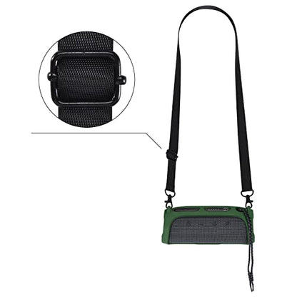 Silicone Protective Cover Frame Case Skin for JBL FLIP Essential 2 Bluetooth Speaker Shell Sleeve Hand Bag Shoulder Case Box Accessories - color: Green