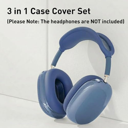 MOLOPPO 3 in 1 Case Cover Compatible with for AirPods Max 2/1, Blue - color: A2-Blue