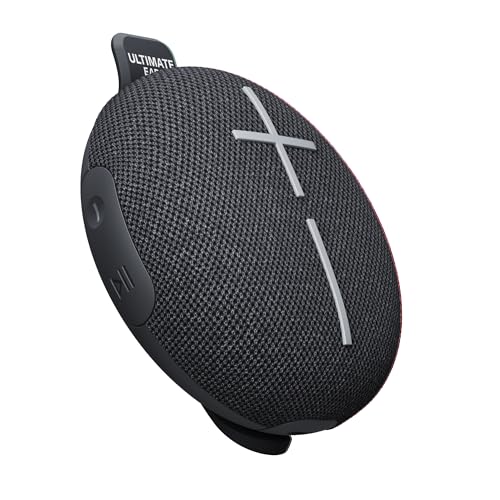 Ultimate Ears MINIROLL Waterproof Bluetooth Speaker - Gentle Black | Ultra-portable, balanced bass, IP67 dustproof, 131 ft (40 m) range - color: Black
